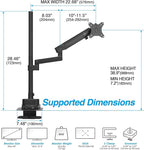 AVLT Single 40 Inch Monitor Arm Pole Top Mount - Image 3