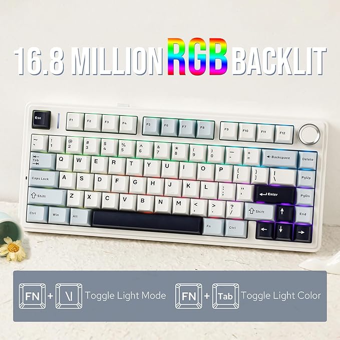 EPOMAKER x Aula F75 Gasket Mechanical Keyboard, 75% Wireless Hot Swappable - Image 5
