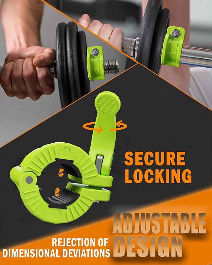 MAXRICH Barbell Clamp 1 inch Multiple Sizes & Adjustable Weight Clips - Image 3