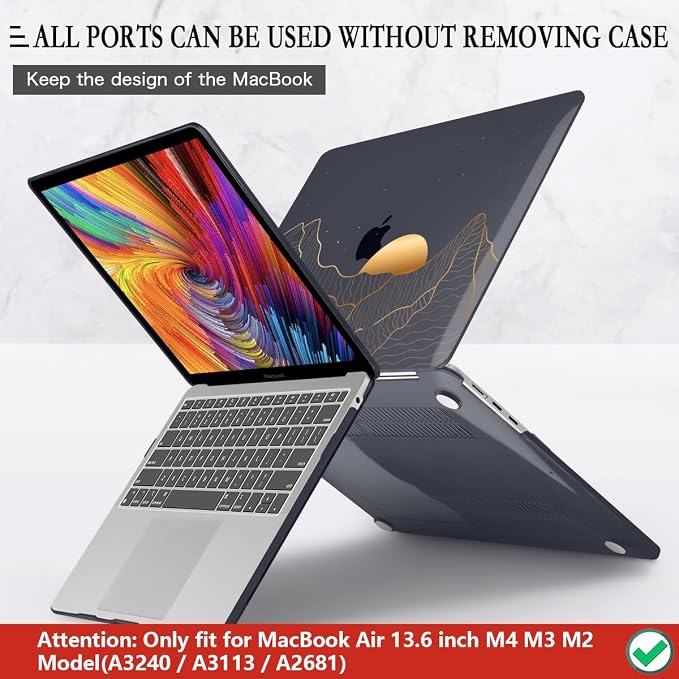 CISSOOK Compatible with MacBook Air 13.6 Inch M4 M3 M2 Case 2022 2023 2024 2025 - Image 5