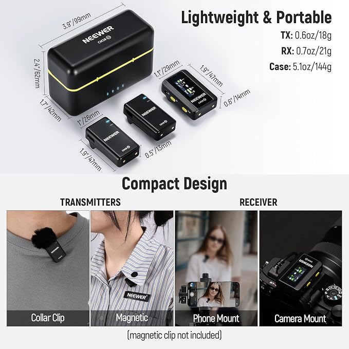 NEEWER CM28 Wireless Lavalier Microphone System - Image 10