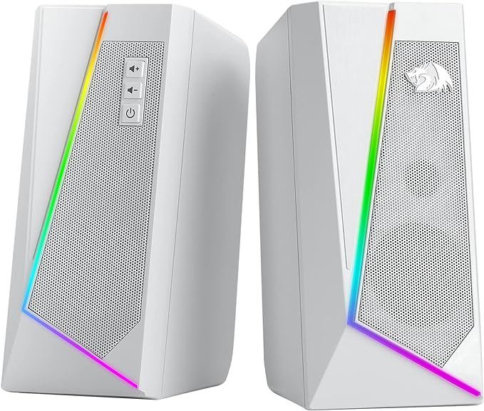 Redragon GS520 RGB Desktop Speakers, 2.0 Channel PC Computer Stereo Speaker by REDRAGON
