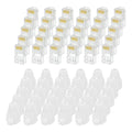 MECCANIXITY 60pcs Cat6 RJ45 Pass Through Connectors, RJ45 Connector 8P8C Gold by MECCANIXITY