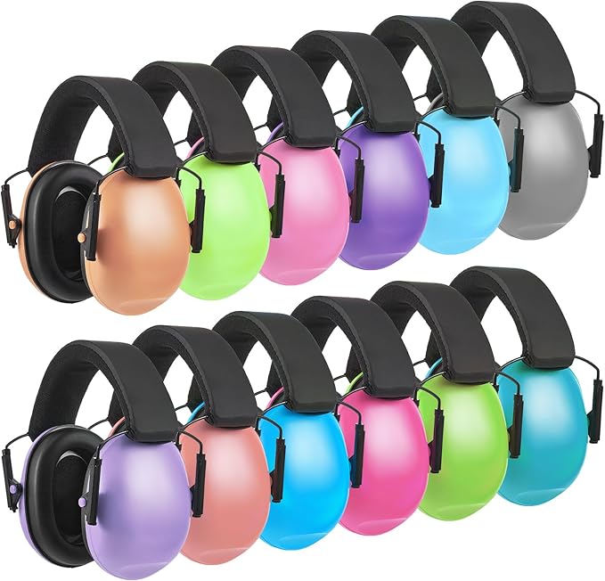 Amylove 12 Pcs Kids Ear Protection Noise Cancelling Headphones Ear Muffs Bulk by Amylove