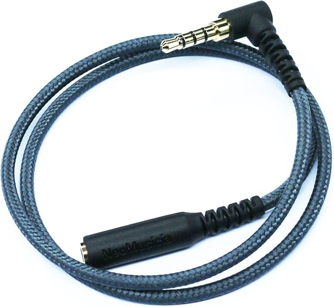 20cm Right angle 4 pole 3.5mm 1/8 inch male to 4 pole 3.5mm 1/8 inch Female by KetDirectPocketKnife