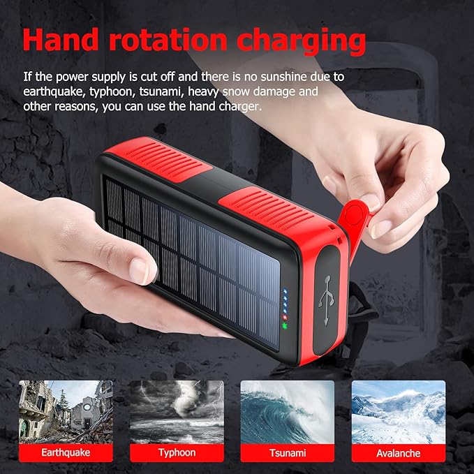 Solar Charger Power Bank 63200mAh, Portable Charger - Image 3