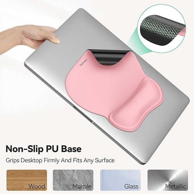 TECKNET Gel Mouse Pad with Wrist Rest, Ergonomic Office Mousepad with Wrist - Image 5