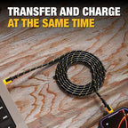 DEWALT Heavy Duty USB C Cable, Jobsite 60 Watt USB C Cable, High Speed Type-C - Image 4