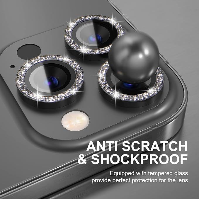 Choiche [3+1 for iPhone 13 Pro/iPhone 13 Pro Max Camera Lens Protector Bling - Image 3