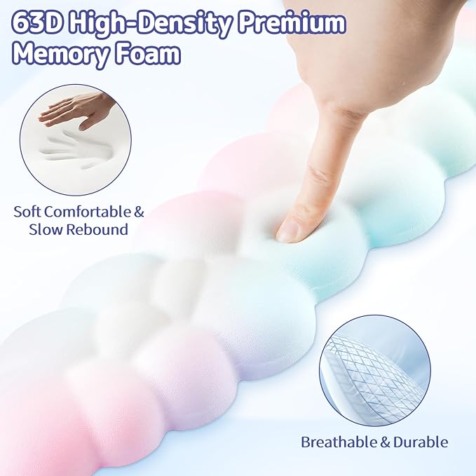 Cloud Wrist Rest Keyboard, Cloud Keyboard Wrist Pad Set - Image 4