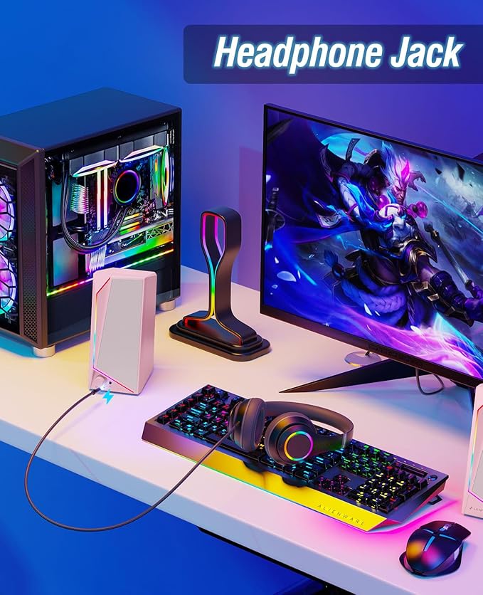 LENRUE Computer Speakers, USB/USB-C Powered PC Speakers - Image 4