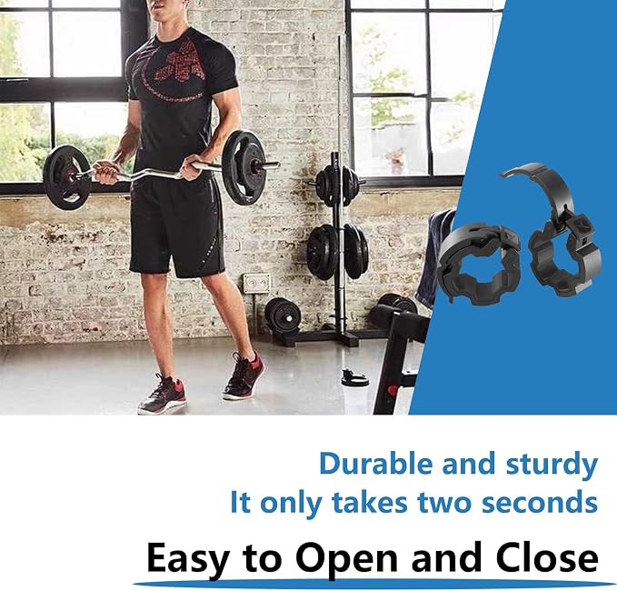Barbell Clamps 28mm, Barbell Clips, Quick-Release Safety Weight Clips - Image 3