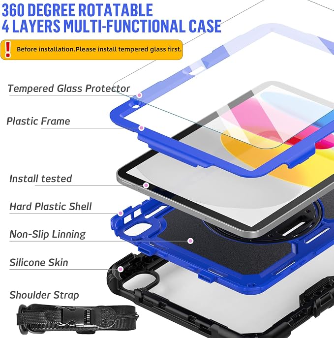 BLOSOMEET Case for iPad A16 11th/10th Generation 11''/10.9'' 2025/2022 - Image 3