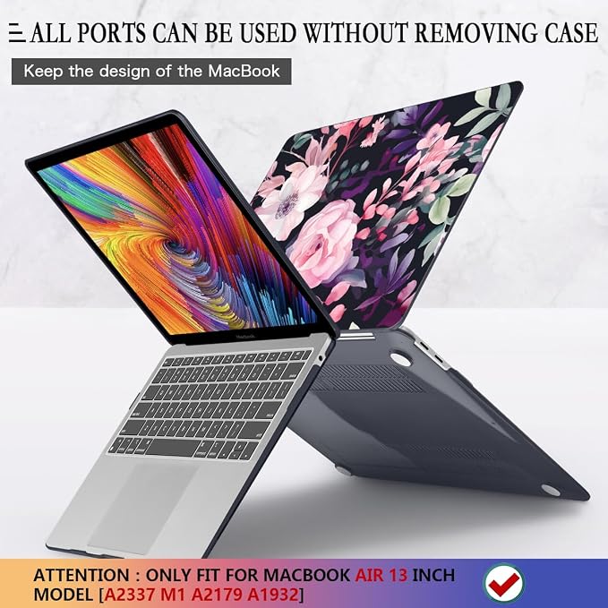 CISSOOK Compatible with MacBook Air 13 inch Case M1 2021 2020-2018 Release - Image 5