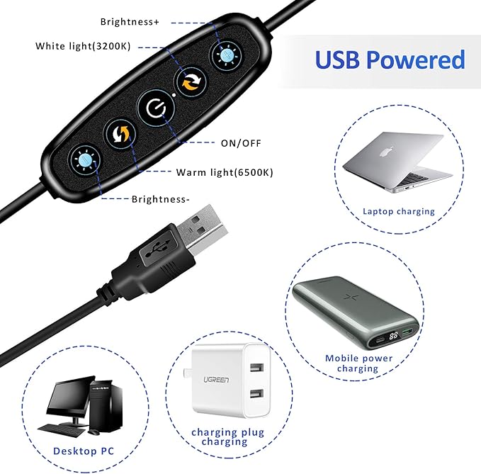 Video Conference Lighting Kit, Ring Light - Image 6
