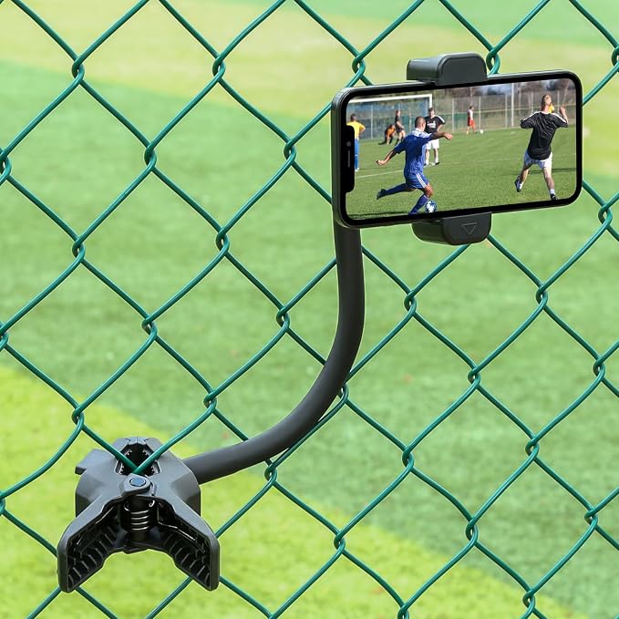 Gooseneck Phone Holder Jaws Flex Clamp Clip Mount, 11.8" Long Gooseneck Arm - Image 5