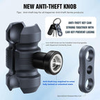 Anti-Theft Motorcycle Phone Mount, Aluminum Dual Socket Arm and U-Bolt Base - Image 8