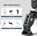 NEEWER Double Super Clamp with Magic Arm, Cleaning Cloth, Umbrella Camera Pole - Image 5