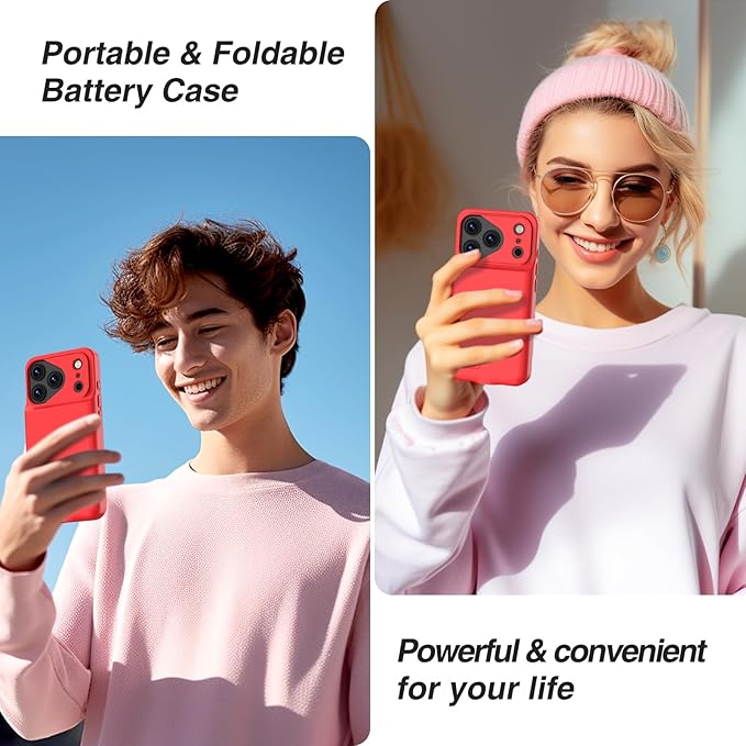 GIN FOXI Battery Case for iPhone 17 Pro, Charging Case Charger 8500mAh - Image 7
