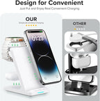 Wireless Charging Station, 3 in 1 Fast Wireless Charger Stand - Image 4