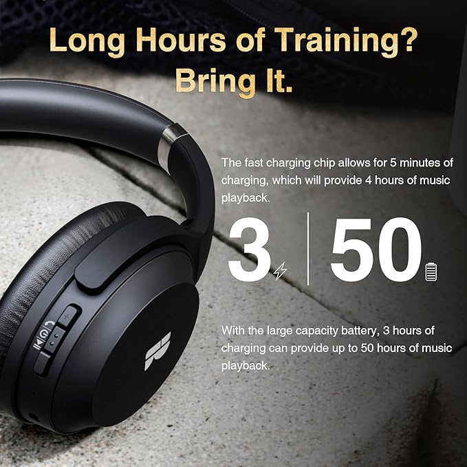 Bluetooth Headphones, Premium Active Noise Cancelling Wireless Headphones Over - Image 4