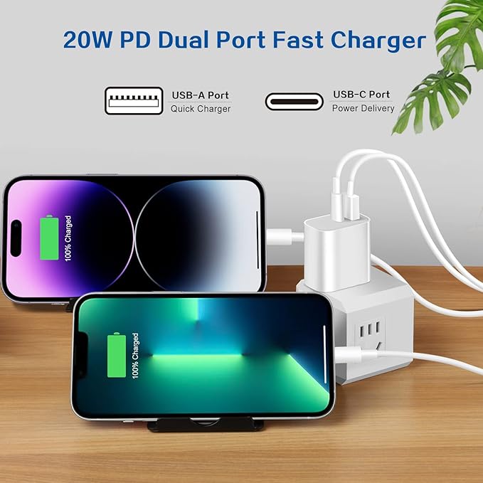 iPhone Charger Fast Charging Block, Dual Port Fast Apple iPhone Charger2Pack - Image 5