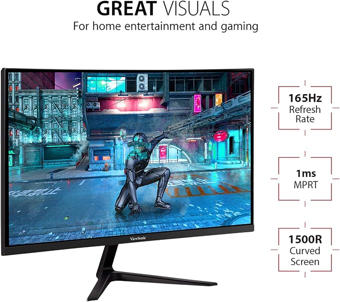 ViewSonic VX2718-2KPC-MHD 27 Inch Curved 1440p 1ms 180Hz Gaming Monitor - Image 2