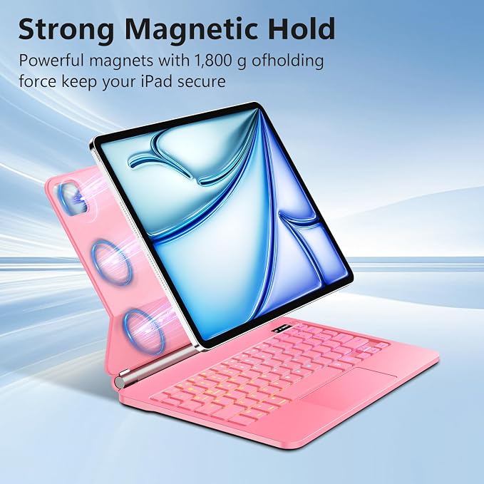 Keyboard Case for 2023 Model 12 inch iPad pro/iPad Air 2024 Model 12 inch iPad - Image 3