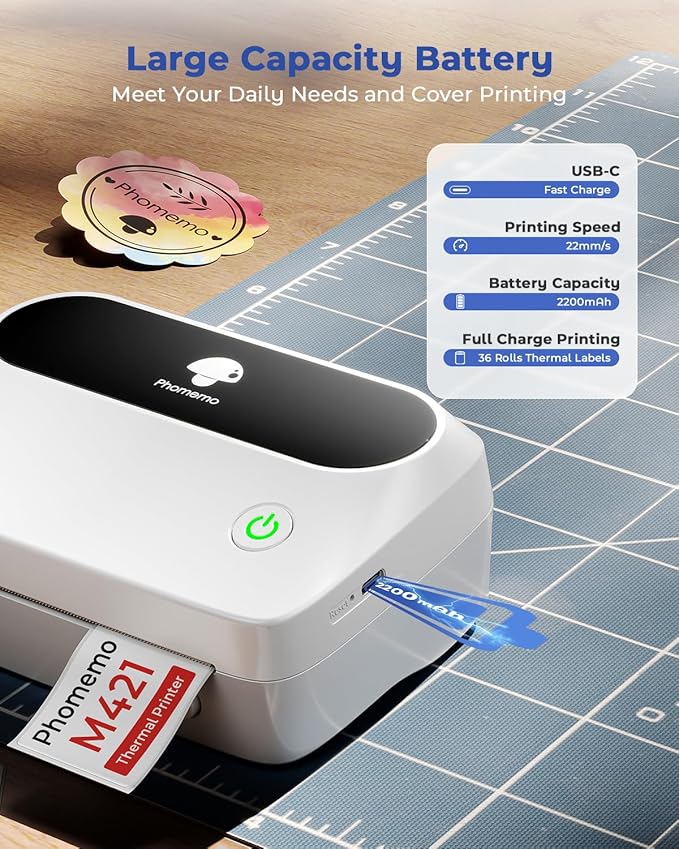 Phomemo Thermal Label Printer, Portable Printers - Image 4