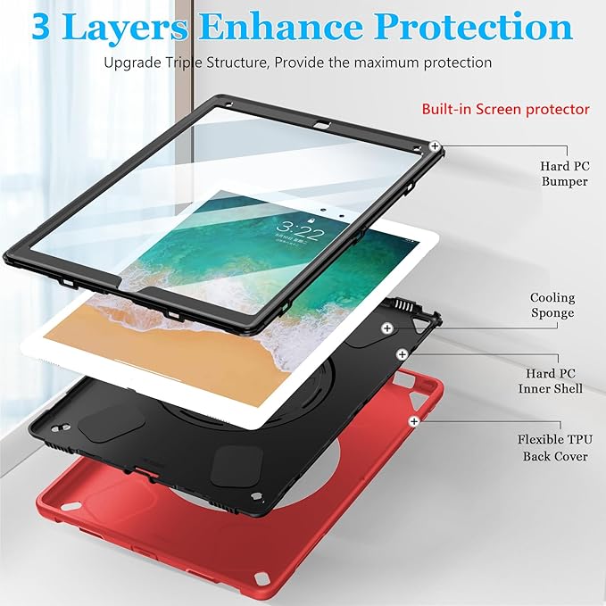 Case for iPad Pro 12.9 2nd Generation 2017& 2015 1st Generation, Heavy Duty - Image 6