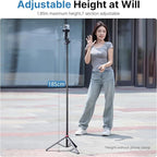 ULANZI MT-78 Extendable Phone Tripod, Metal 72.83" Selfie Stick Camera Tripod - Image 6