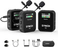 SYNCO Wireless Lavalier Microphone, G2 2.4G Dual Transmitter 48KHz 24Bit Lapel by SYNCO