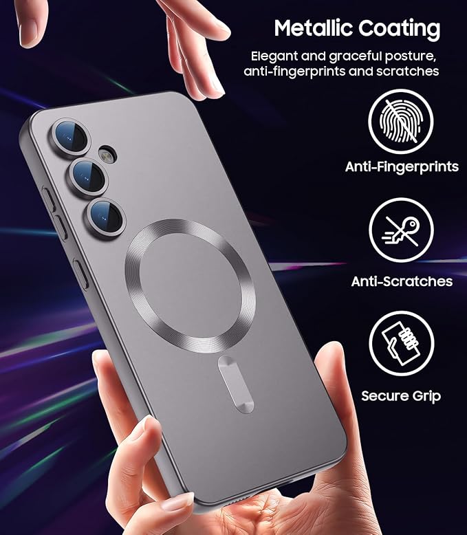 Magnetic for Samsung Galaxy S24 FE Case Slim Soft Silicone Bumper Shockproof - Image 6
