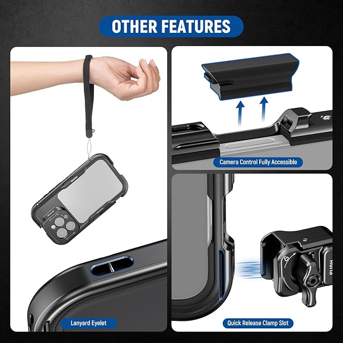NEEWER 16 Pro Cage with Two Quick Release Side Handles, Phone Video Rig Kit - Image 6