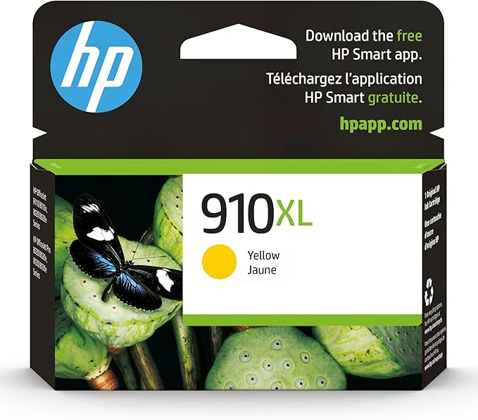 HP 910XL Yellow High-yield Ink Cartridge | Works by HP
