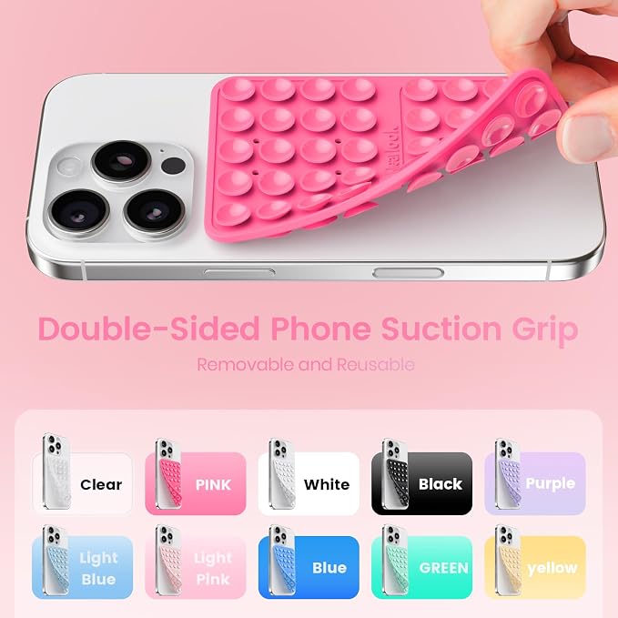 2PCS Silicone Suction Cup Phone Case Mount Double Sided, Hands-Free Phone - Image 4