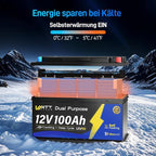 12V 100Ah Dual Purpose Marine Cranking LiFePO4 Lithium Battery Bluetooth - Image 8