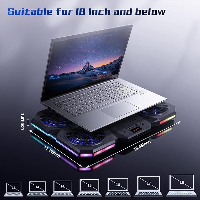 Laptop Cooling Pad with Thermoelectric Cooler and 4 Fans, Powerful Laptop Cooler - Image 2