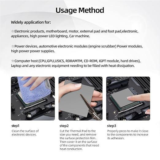 Maxtor Thermal Pad 14.8 W/mK, Highly Efficient Heat Resistant Soft Pad - Image 5