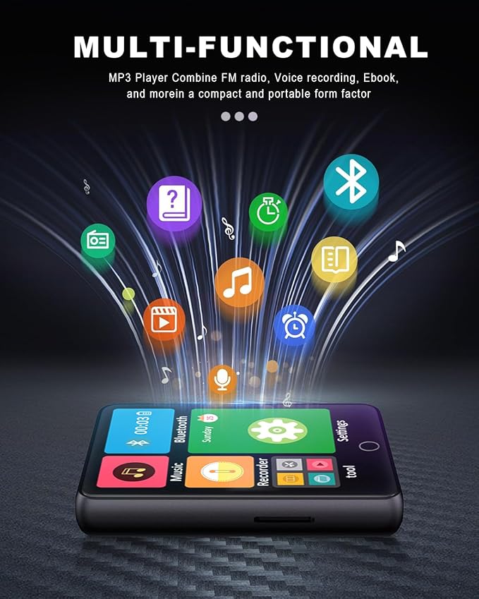 128GB MP3 Player with Bluetooth 5.3 Touch Screen 2.8-inch Digital Music Player - Image 5