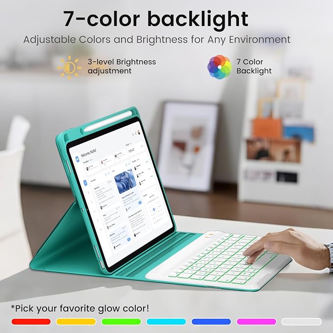 BLUTLOTUS Keyboard Case for iPad 9th/8th/7th Generation 10.2 inch 2021/2020/2019 - Image 7