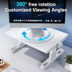 Monitor Stand Riser for Desk, 360°Rotation Freely Height Adjustable by Knob - Image 2