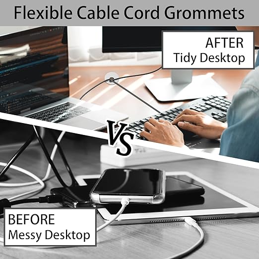 2 Inch Desk Grommet, 13 Pieces Wire Grommet, Desk Hole Cover - Image 6