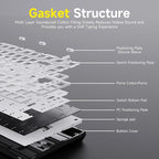 Ajazz AK820 75% Wired Gasket Mechanical Gaming Keyboard - Image 4