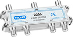Coaxial Cable Splitter, Support 10-2602MHz, RG6 RG59 Coax Compatible, Work by TKCHAX