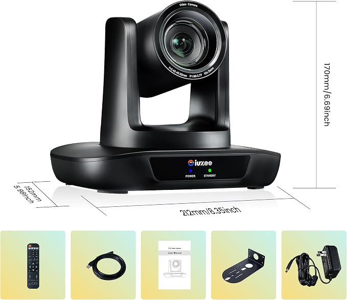 12X Optical Zoom Conference Room Camera USB3.0 HDMI PTZ Camera 1080P 60FPS - Image 9