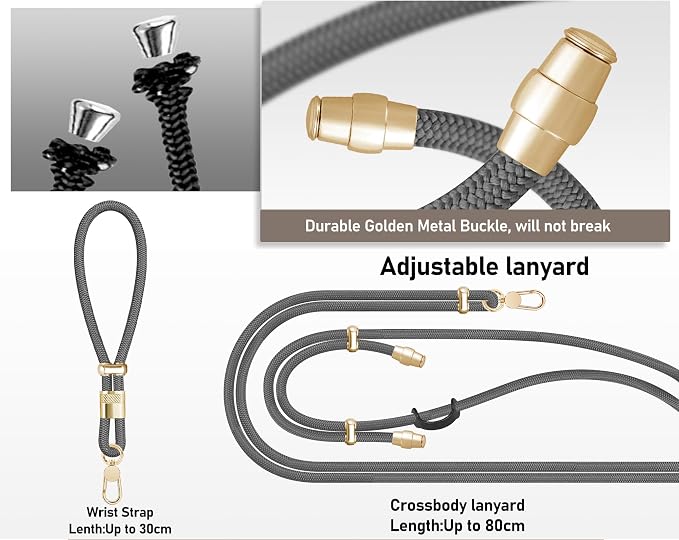 Cell Phone Lanyard Adjustable Crossbody Phone Lanyard *1 Phone Wrist Strap *1 - Image 3