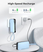 1 Pack Portable Charger with Built-in USB-C Cable & Plug, 000mAh 5V/4.5A Power - Image 8