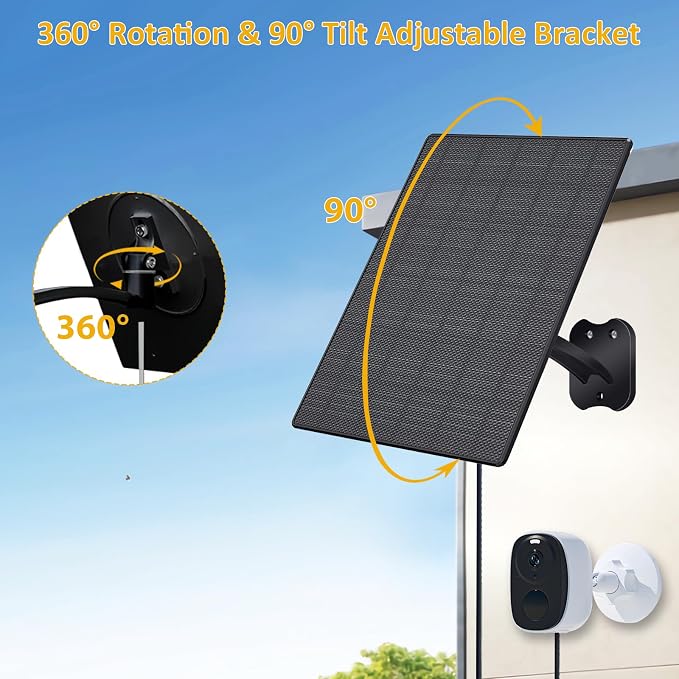 Zivif 10W Solar Panel for Security Cameras, 5V Solar Charger - Image 5