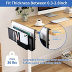 LUKETURE Laptop Holder, Steel Desk Side Storage, No Drill Standing Desk - Image 3
